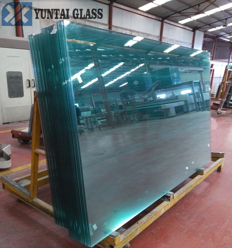 12 16 18 24 30mm thick tempered laminated  reflective glass building windows film one side mirror sheet for roofing