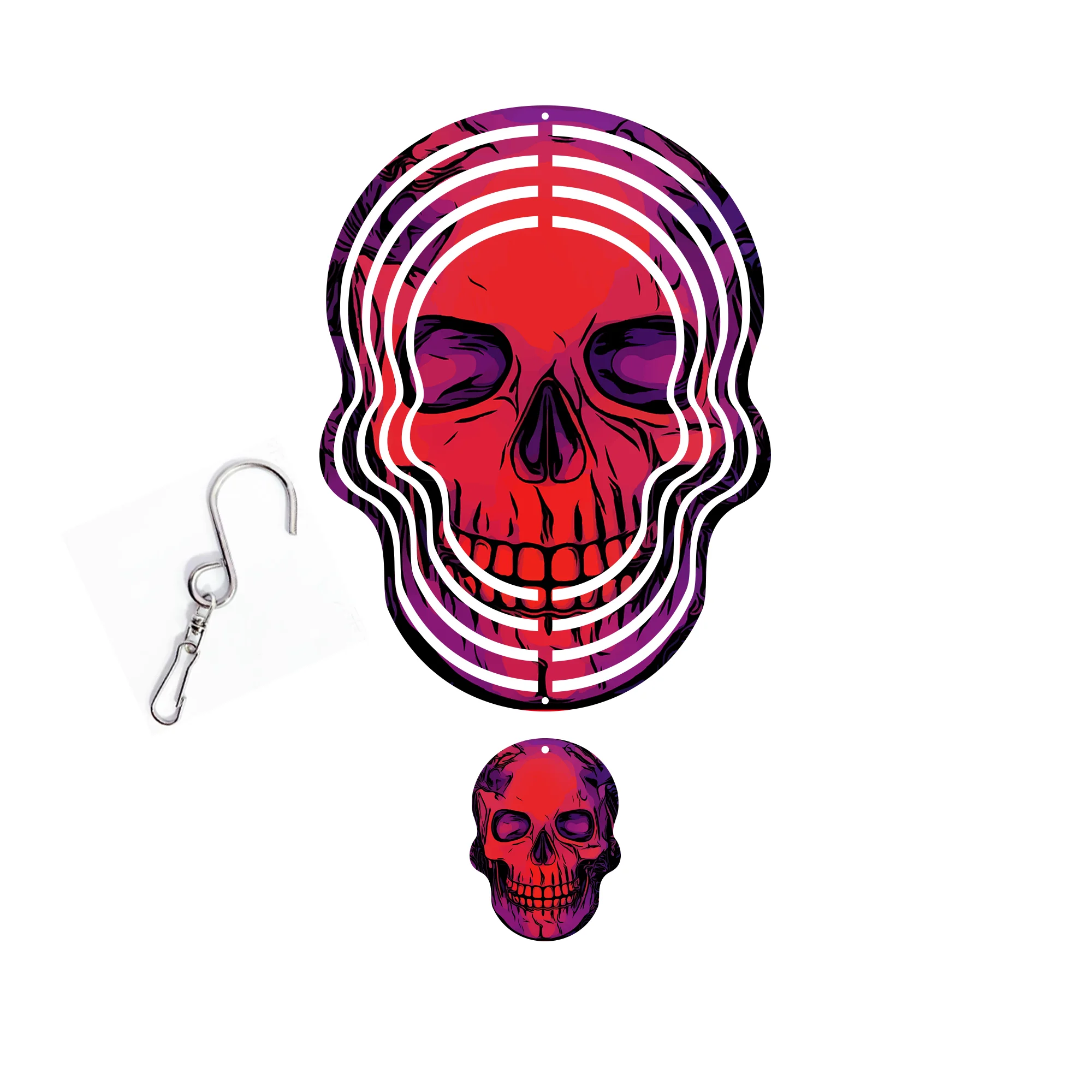 2024 Wholesale Double-Sided 8 inch Aluminium Metal Blank Sublimation Round Circle Wind Spinner