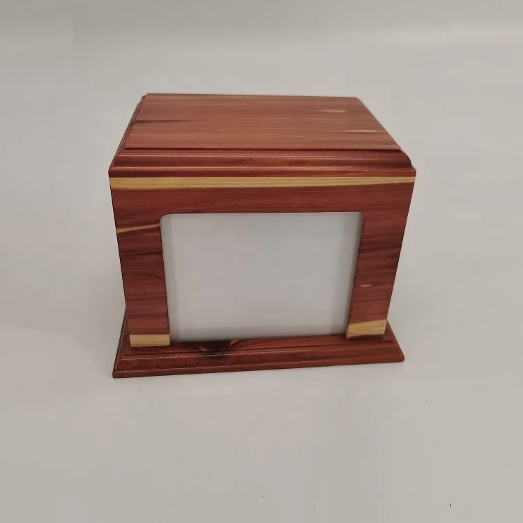 Деревянные урны, шкатулки для домашних животных, деревянная памятная коробка для кремации с фоторамкой для домашних животных, оптом