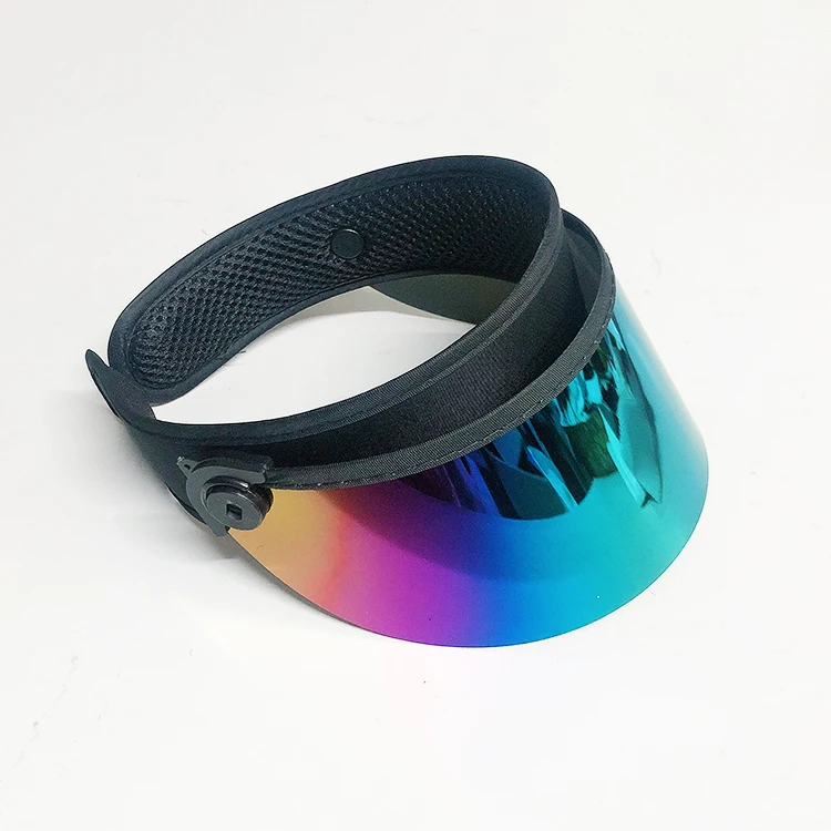 Custom Summer Plastic pvc uv protection Sun Visor Hats caps Customized PVC plastic sun visor for UV protection