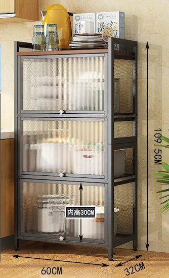 2 Layer Floor-standing Multi-layer Kitchen Shelf  Storage Multifunctional Kitchen Shelf Rack