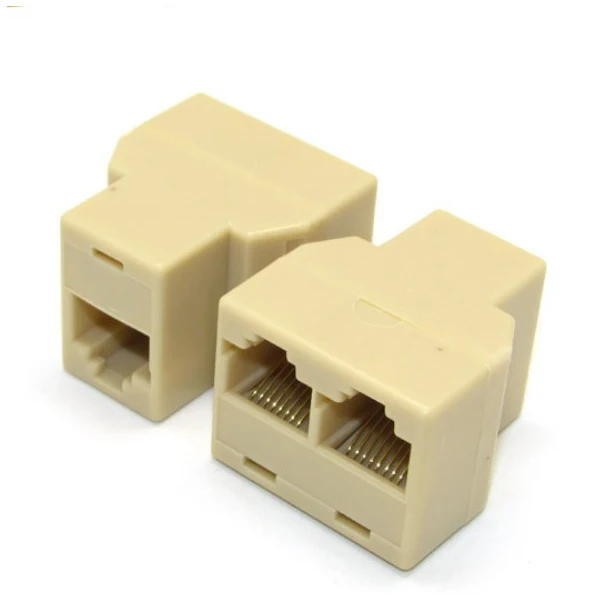 
1 to 2 Ways Connector Female to Female RJ45 Ethernet Adapter Splitter 