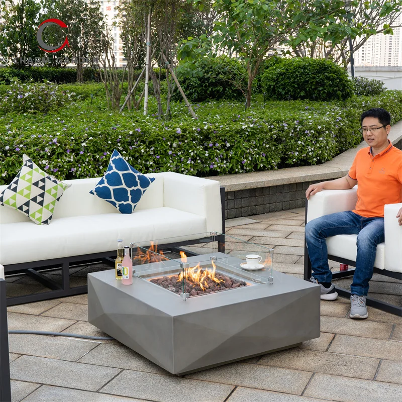 Outdoor Modern Heater Square Shape Fire Pit CZYG093