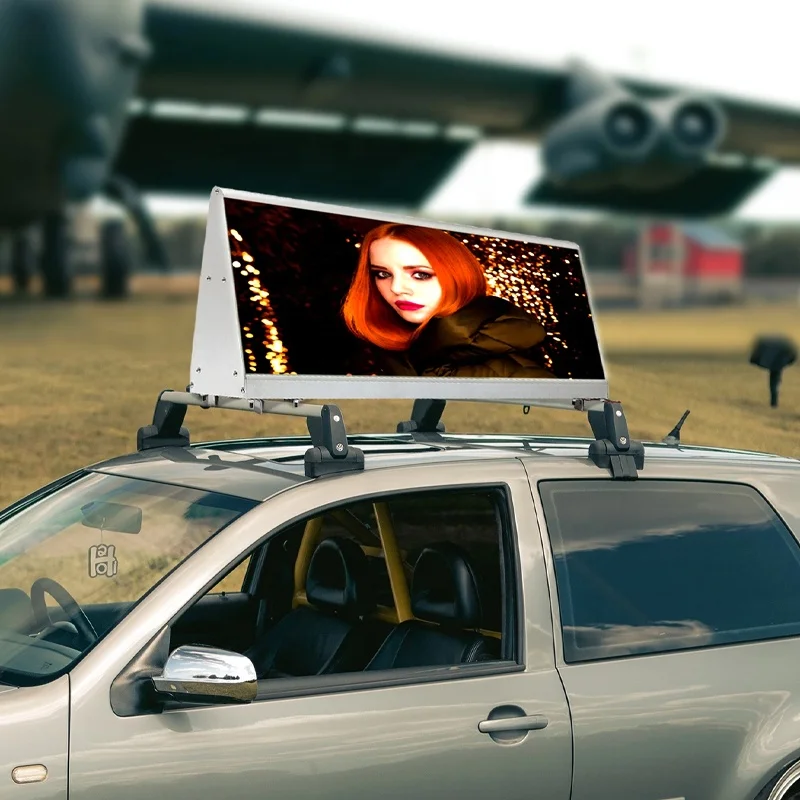 Открытый маленький автомобиль универсальный такси на крыше рекламный светодиодный дисплей P2.5 P3 P4 P5 верхний двойной экран мини