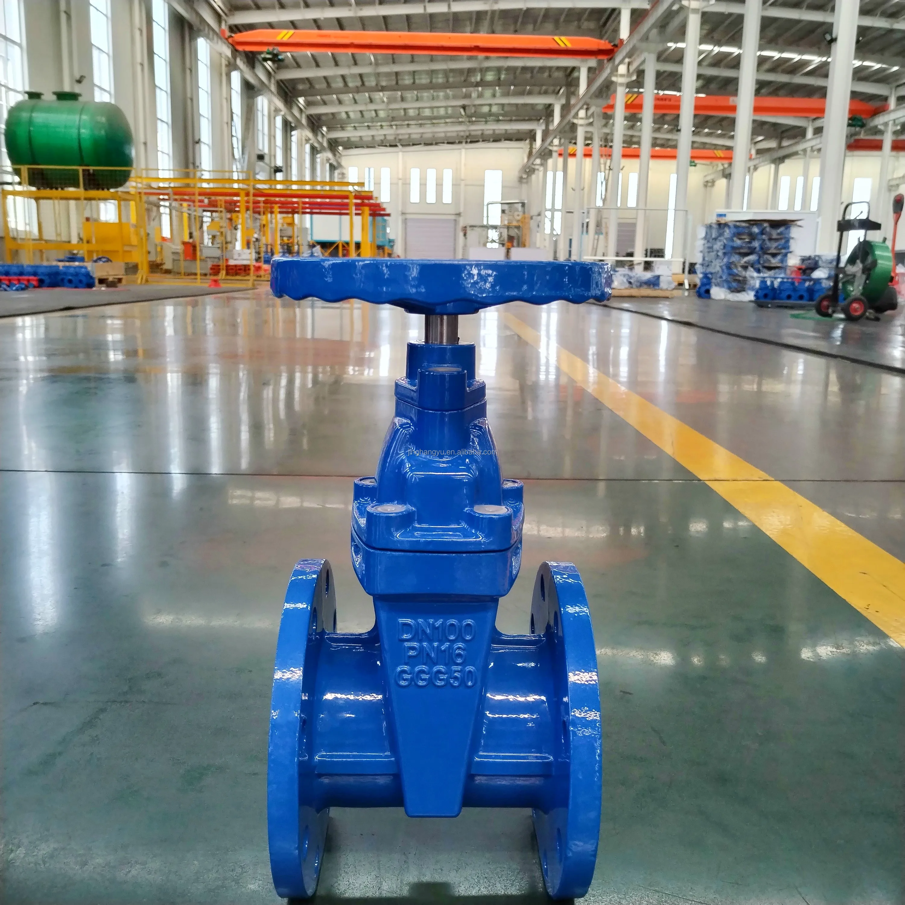 Brass nut on top DIN 3352 GGG50 GGG40 PN16 PN10 Ductile Iron Resilient Seal Gate Valve with brass