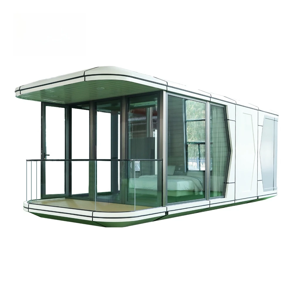 Prefabricated Aluminum Glass House Greenhouse Expandable Container Capsule Living House