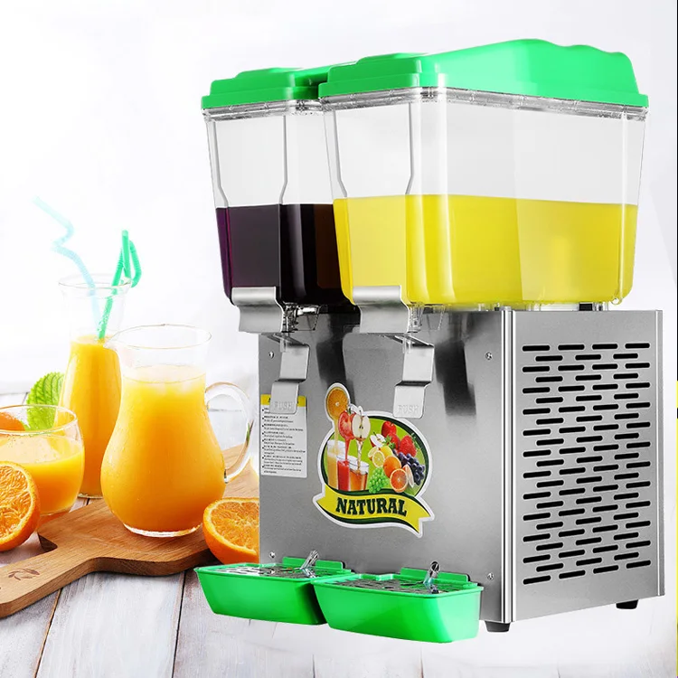Cold And Hot Drink Machine Beverage Dispenser Juice Dispenser Double Cylinder Dispenser for sale