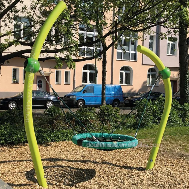 Douli outdoor single net woven hammock swing playground equipment