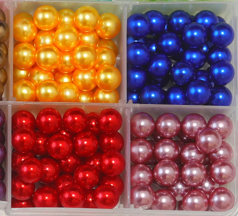 Wholesale Price Over 45 Colors 3mm White ABS Loose Beads Plastic Round Pearl without Holes for Jewelry Making