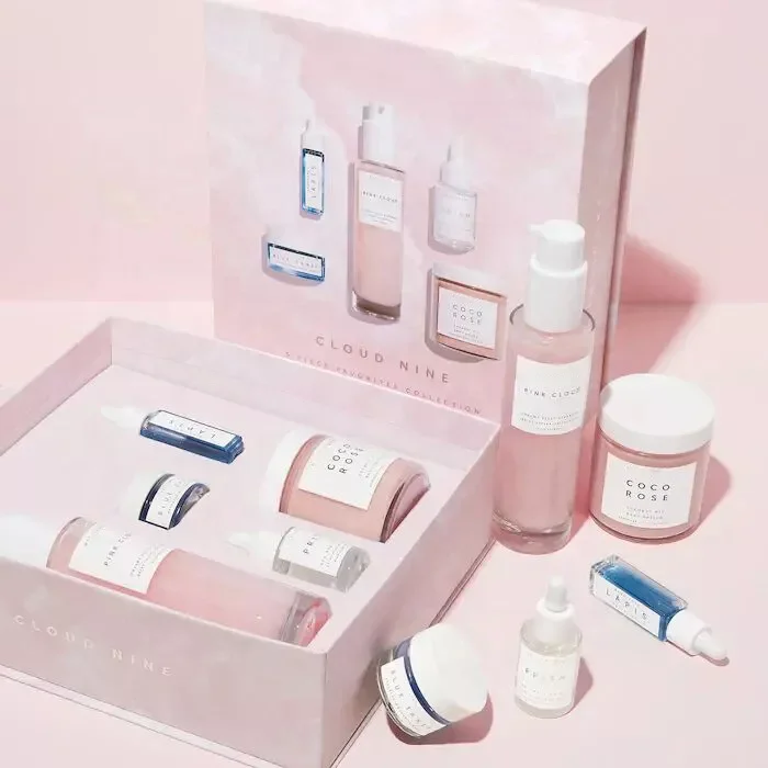 Новое поступление 2023 розовое облако увлажнение лечение акне сужение пор уход за кожей лица набор для сухой кожи