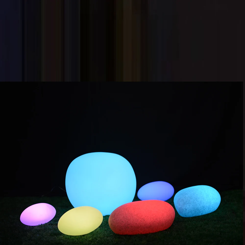 egg shaped stones light / New Solar Garden Stone Light Solar Led Decorative solar big stone led light Lamp