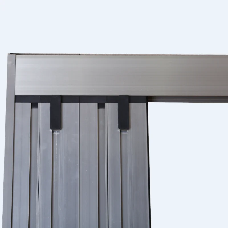 Pleated mosquito screen door/ trackless folding screen door