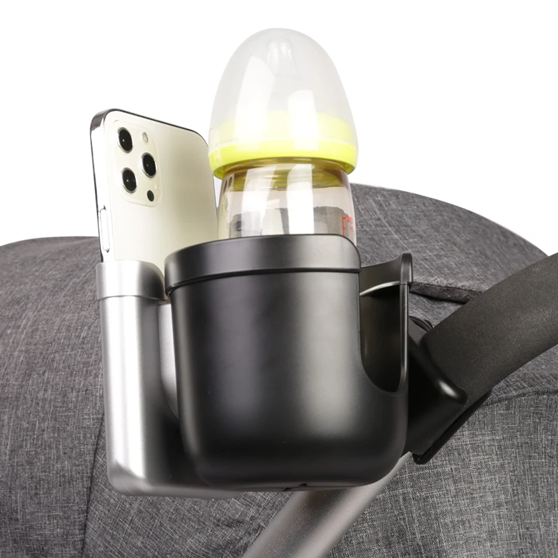 Dropshipping 2 in 1 Stroller Cup Holder with Phone Holder Organizer Universal Bike Cup Holder