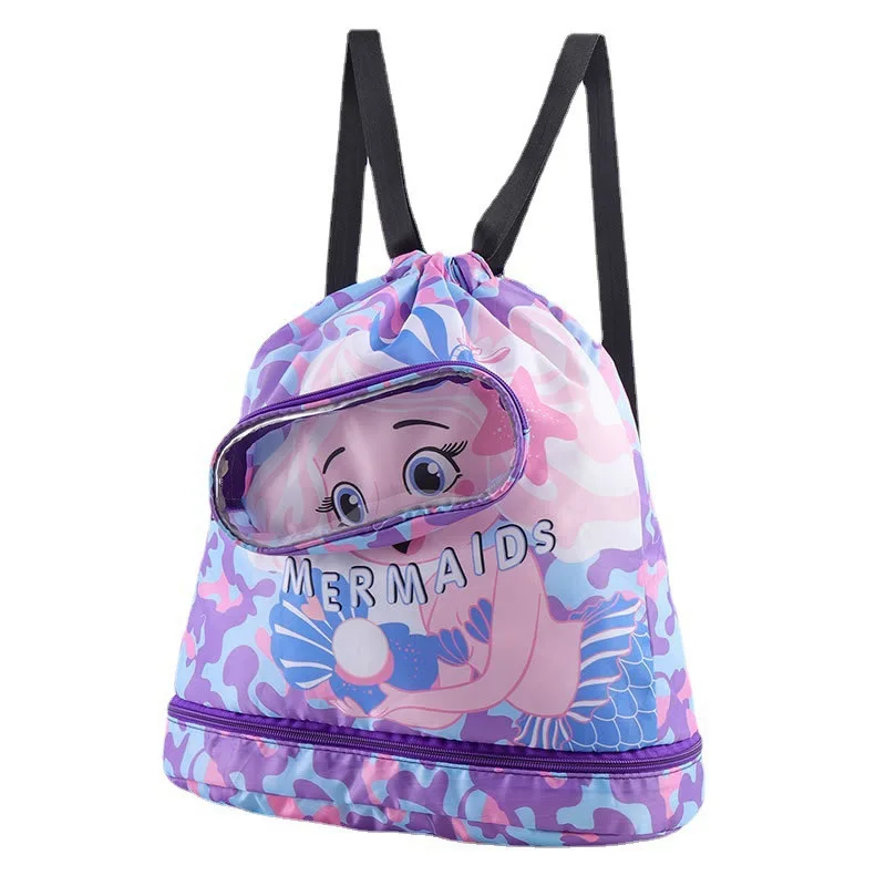 Wholesale waterproof Swimming sports backpack beach gym bag pocket Drawstring backpack