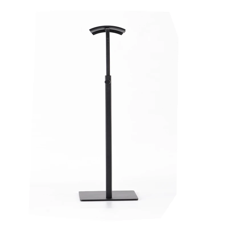 Handbag Store Wholesale Adjustable Black Powder Coated Stainless Steel Countertop Bag Hanger Tabletop Tote Bag Display Stand