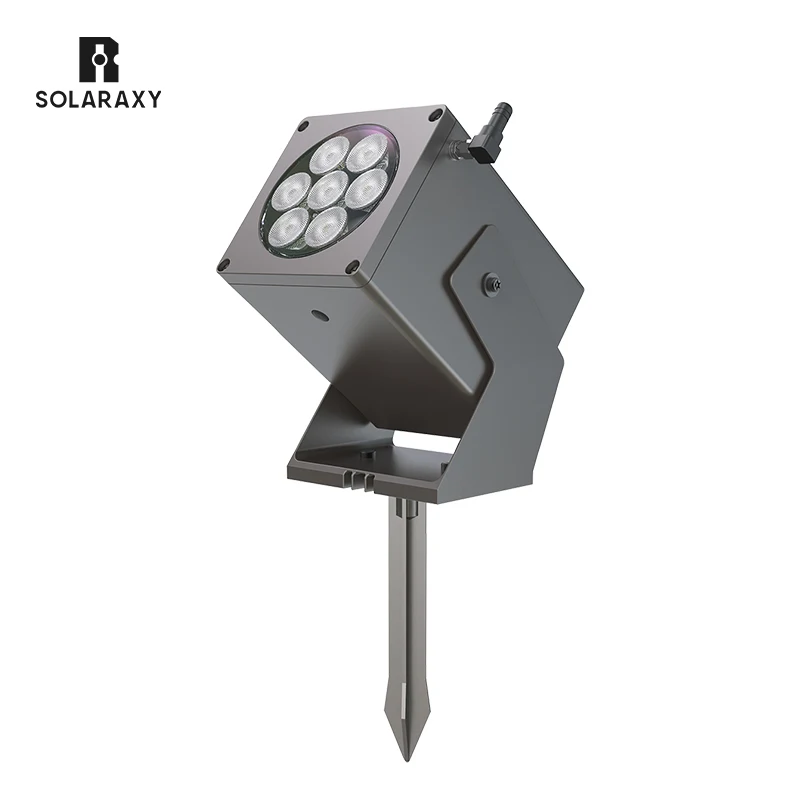 High quality waterproof commercial smart home outdoor landscape tree lights square garden solar led spot light