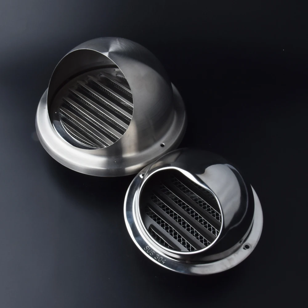 Factory Price HVAC Parts Vent Hood Cover Wall Outlet SS304 Kitchen Exhaust Grille Duct Ventilation Air for