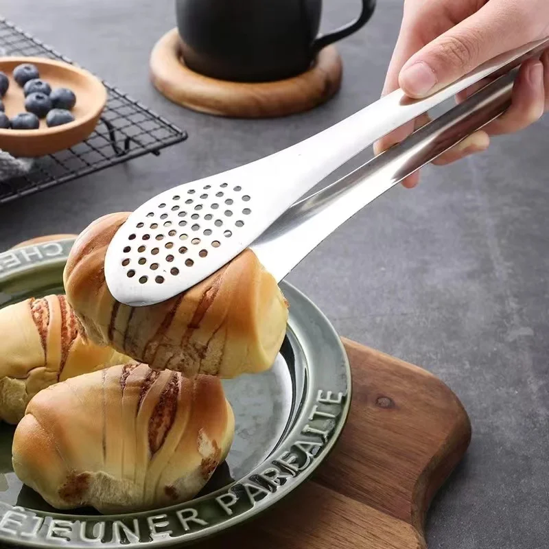 Hot selling kitchen utensils for buffet cooking stainless steel pastry Bbq food tongs