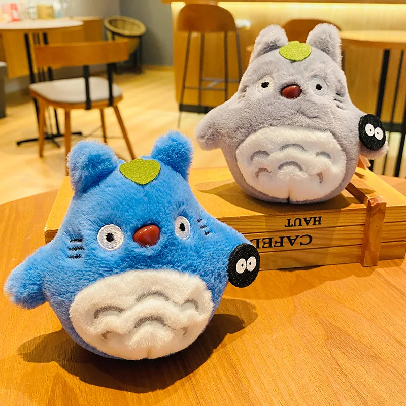 2 Designs 10cm Totoro Anime Keychains My Neighbor Totoro Mini Plush Toy Cartoon Kawaii Toy Soft Stuffed Plush Totoro Doll