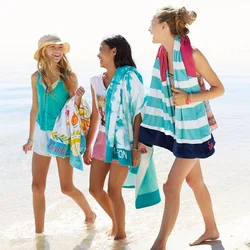 Custom 100% cotton Funny game printed velour beach towel with tassels