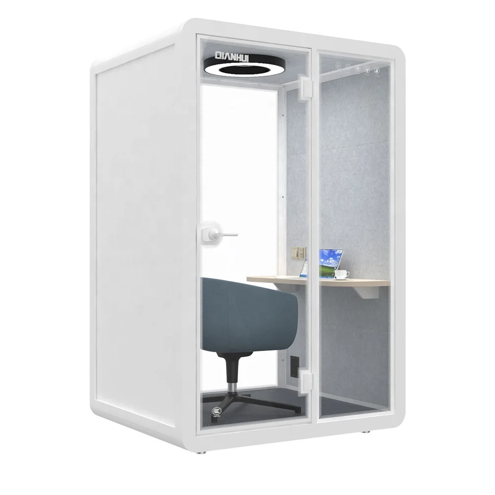 Being snapped up phone booth pods Reception office booth sound proof box office pod with dual USB WIFI