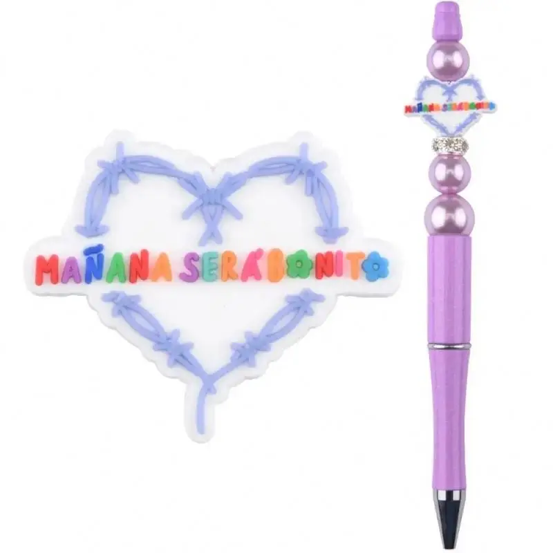 Silicone Beads Wholesale For Pen Making Focal Make Keychain Lanyard Custom Cow Letter Wooden Bead