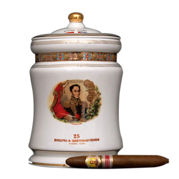 Handmade high quality custom ceramic cigar jar for brand