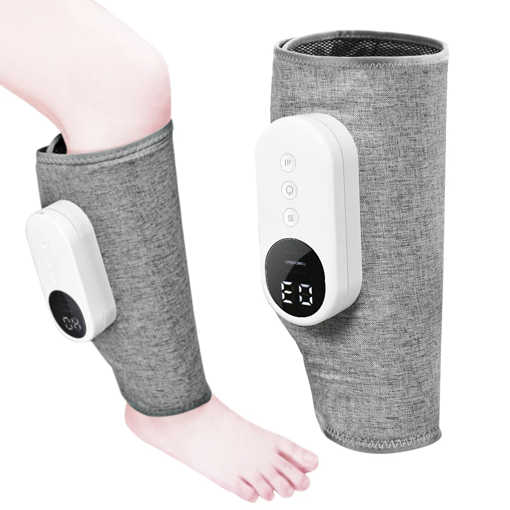 Calf Air Compression Massager with Heat, Cordless Leg Massager for Circulation and Pain Relief