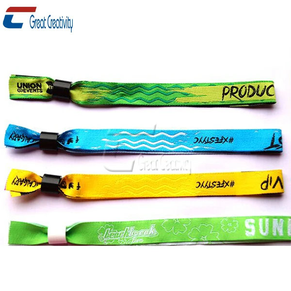 Factory Price PVC or Wood RFID Access Card Slider Woven Wristband Events Activities Smart NFC Wrist band