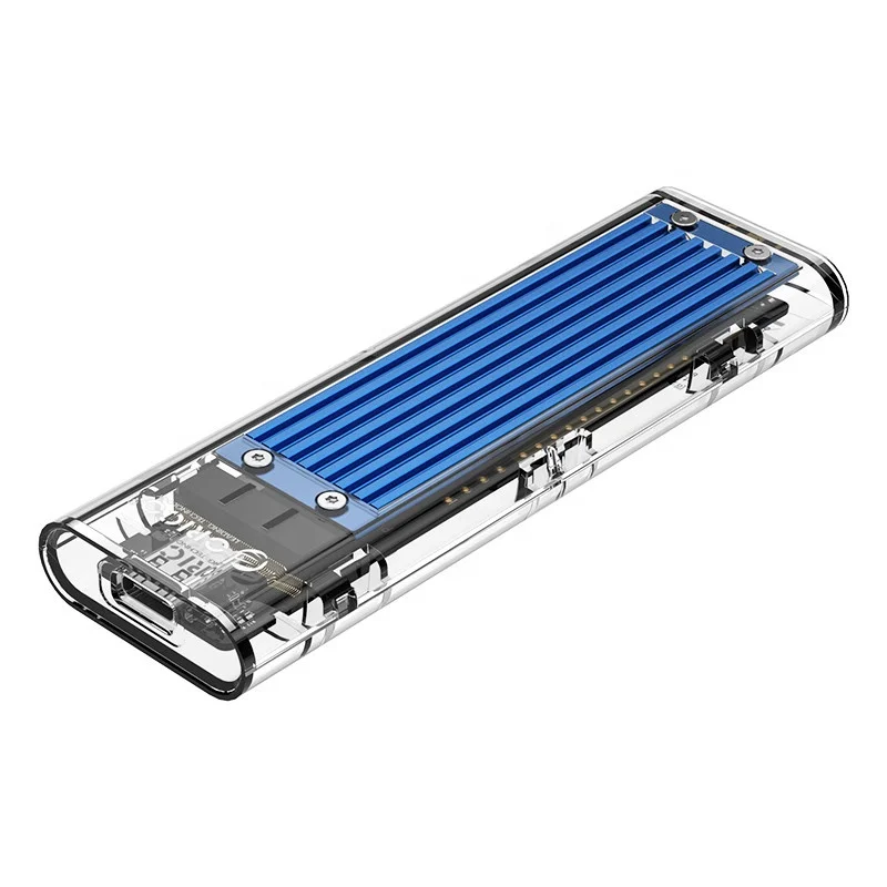  ORICO M.2 M-Key SSD Enclosure USB3.1 10Gbps 2TB Type-C Portable Hard Disk Case Mini Clip/Push Open Storage Box