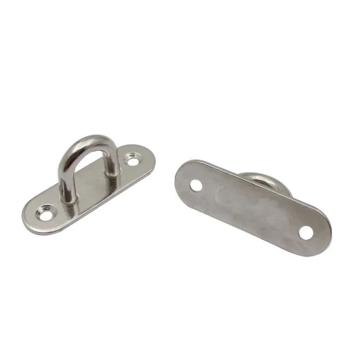 Heavy-Duty 304 Stainless Steel Ceiling Wall Mount Hanging Hardware Fitting 304 Stainless Steel Oval Eye Plate