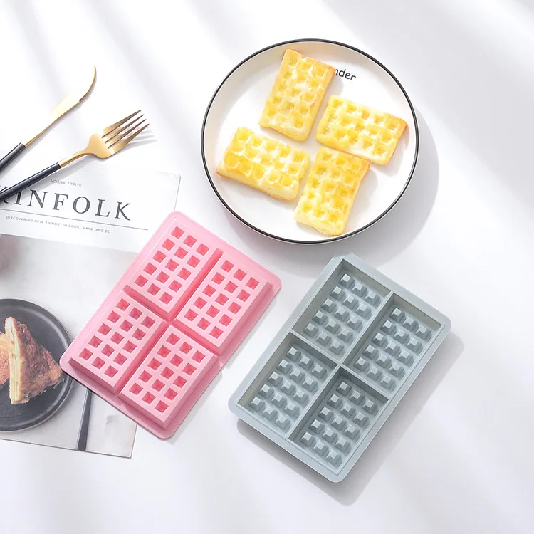 Popular BPA FREE Silicone Waffles Cake Bread Pan Baking Mould Soap Mold