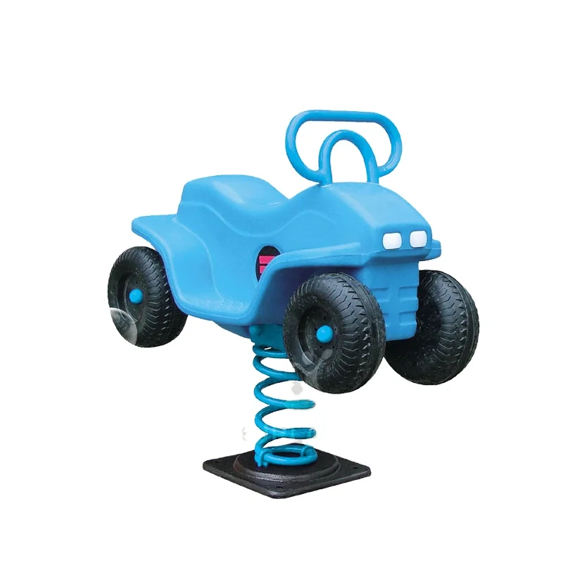 Car Shape Plastic Rocking Horse, Outdoor Children Spring Rocking Horse Toys