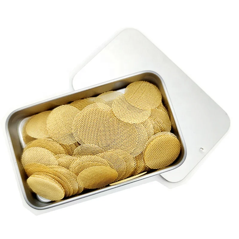 Wholesale Custom Brass Stainless Steel Smoking Pipe Screen Tobacco Pipe Screen Mesh Filter Bowl_5