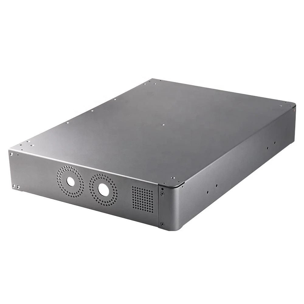 Oem Custom Sheet Metal Stamping Bending Aluminum Alloy Amplifier Housing Case Enclosure Box