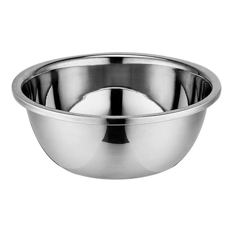Factory Directly Sell Salad Bowl modern Stainless Steel Mixing basin With Lid personalized metal salad bowl deep mixing bowl