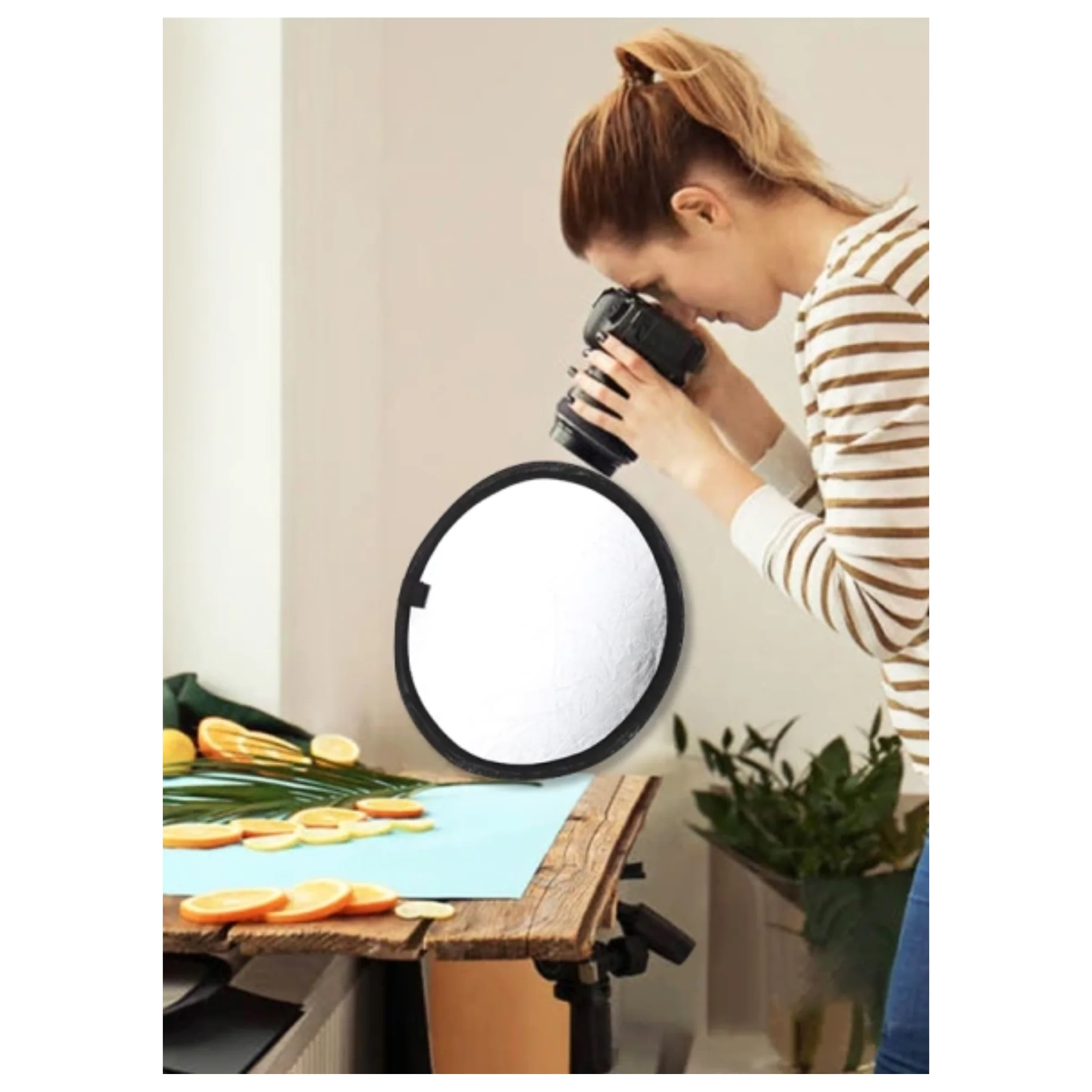Silver Gold Photography Reflector 30cm 2 In 1 Collapsible Studio Photo Round Reflector Board Indoor Outdoor Lighting Diffuser