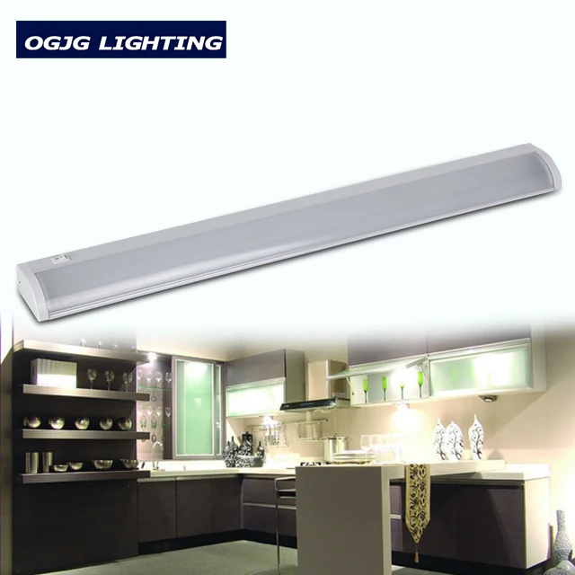 OGJG aluminum profile 60cm 90cm 120cm 150cm Surface Mounted Linear Cabinet Under Closet Shelf Kitchen Lighting led strip light