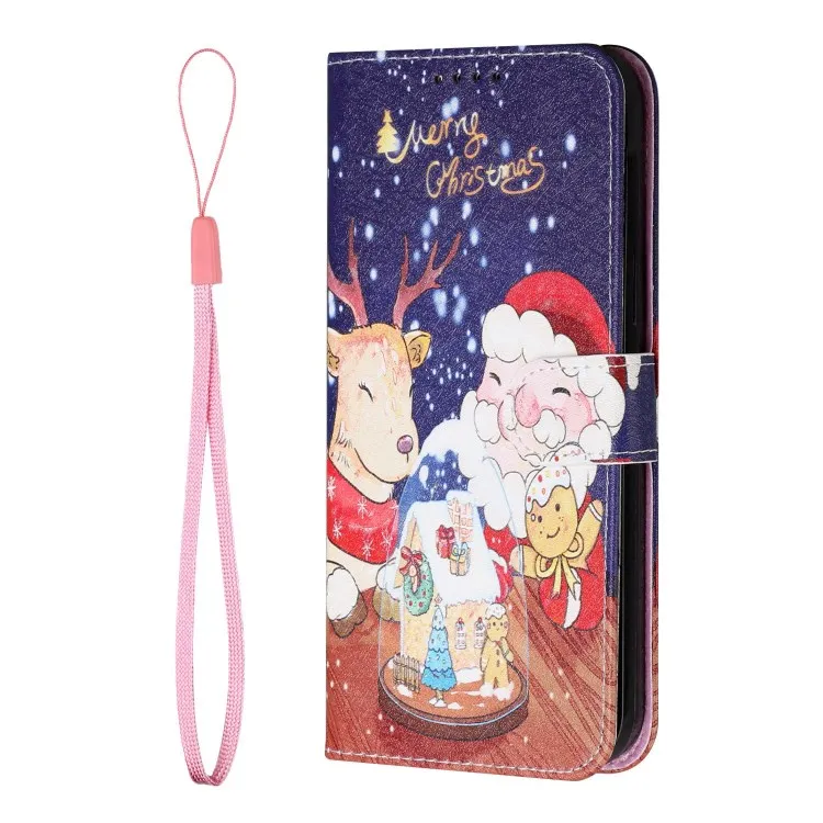 2022 Christmas style with strap PU leather phone case bag for iPhone 14 Pro Christmas phone case