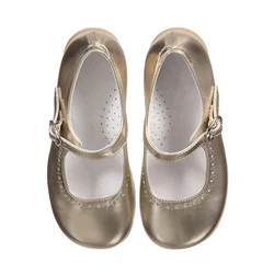 Детские Летние Стильные туфли цвета слоновой кости для девочек, лакированные Туфли Мэри Джейн