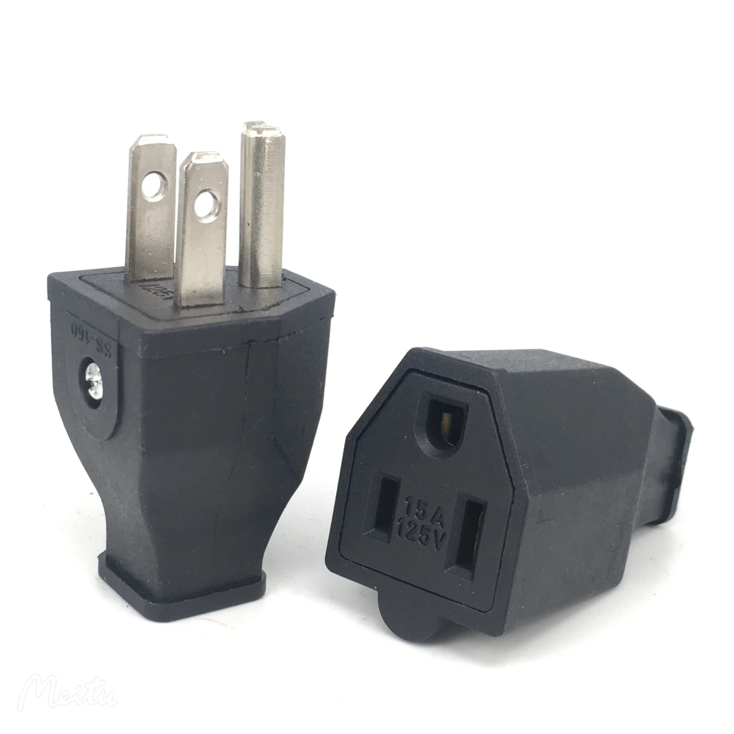 American standard US power plug plug type B 3 phase male female plug socket 125V 15A self-assembly Connector