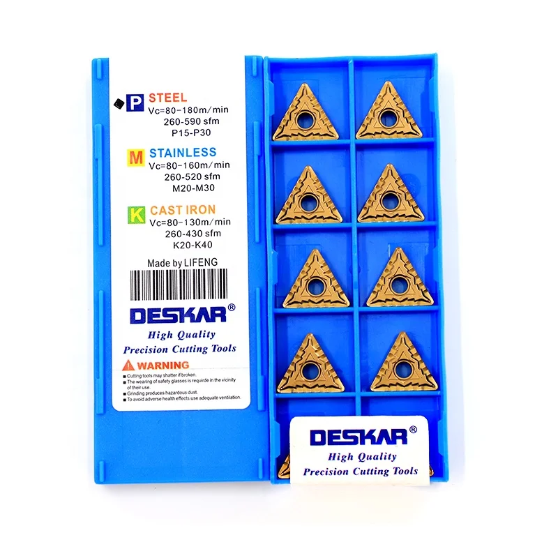 DESKAR TNMG160404-CQ TNMG160408-CQ LF9018 TNMG 160408 CNC Lathe Carbide Inserts Turning Tools Machining Cut Sharp Blade