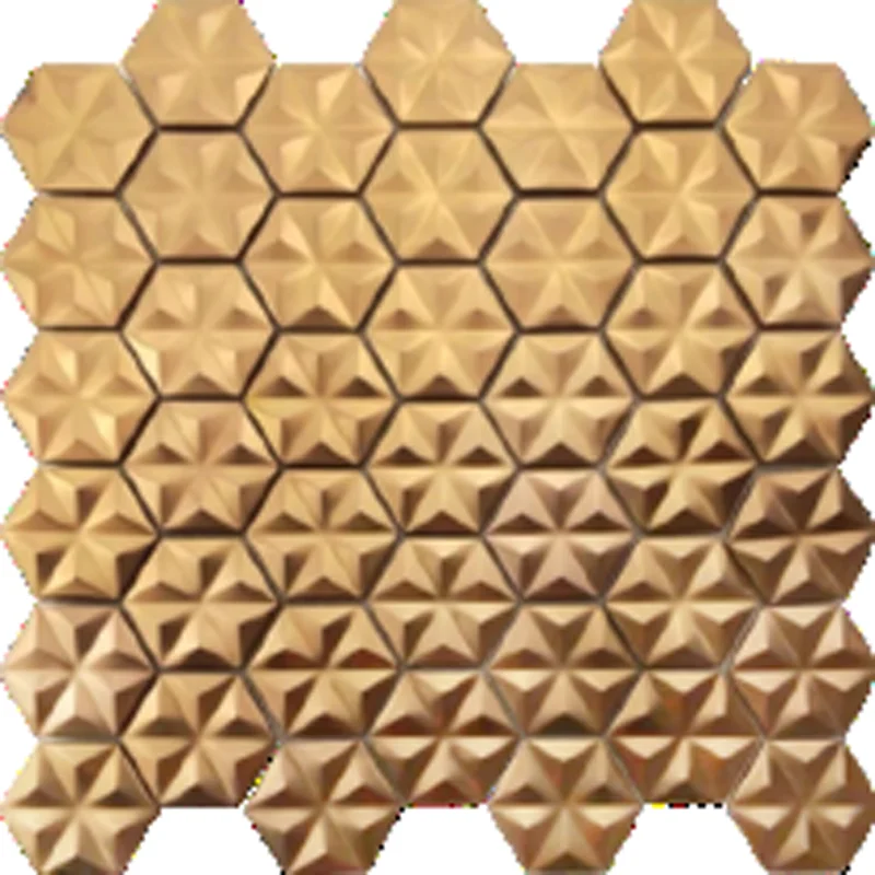 3D Hexagone Black White Mirror Mixed Stainless Steel  Mosaic for Bathroom Background  Homestay Luxury Wall Decoration