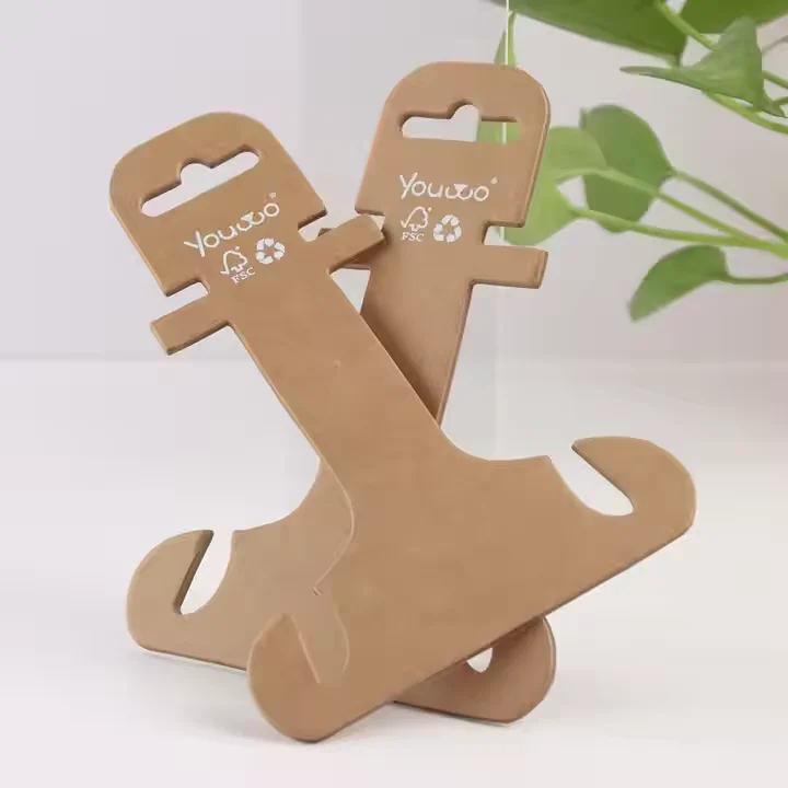 Customized clothing paper hangers environmentally friendly cardboard hangers recyclable degradable paper hangers