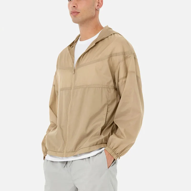 Customized wind breaker jacket and jogger light weight zip up tracksuit nylon jacket men wind breaker set man clothing 2022