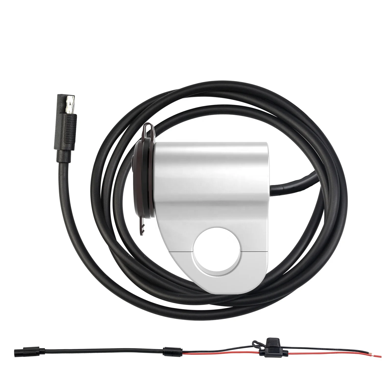 ON/OFF Switch QC3.0 Fast Charging Motorcycle Dual USB Charge with Volt Display