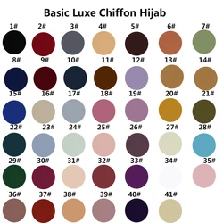 High Quality chiffon shawl Malaysia tudung heavy chiffon Muslim Georgette Scarf Solid Plain Bubble Chiffon Hijab