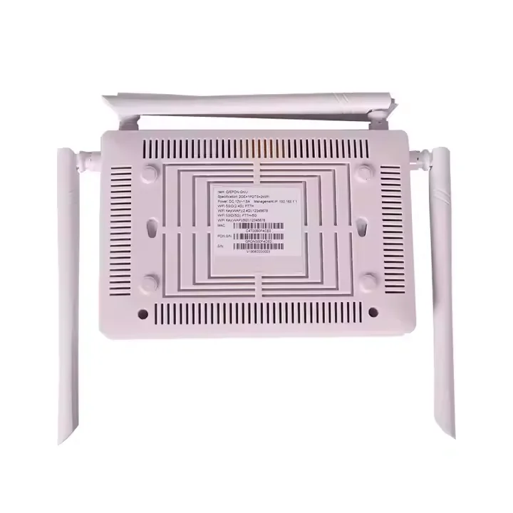 Двухдиапазонный XPON ONU с 2 4G + 5G VOIP WIFI волоконно-Оптическая сеть 12V блок питания