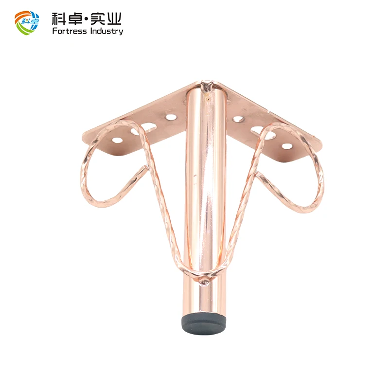 Wholesale Metal Fashion Rose Gold Sand Hair Leg Hardware Modern Gold Foot Heavy-Duty Table Legs Corner Sofa Legs