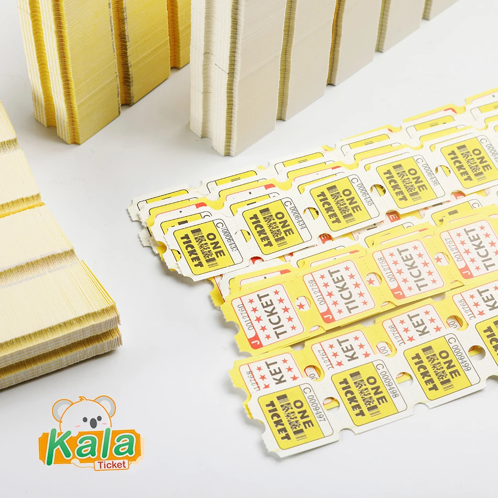 Top quality red color paper chArcade Game Redemption Raffle Ticket custom lottery ticket top quality tickets for arcade